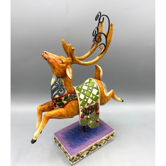 Jim Shore Heartwood Creek Dash Away Reindeer Figurine 4002991 Decoration - Picture 1 of 6